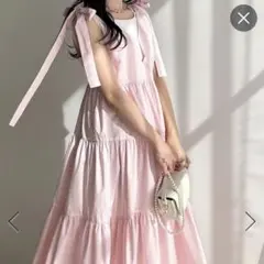 肩リボンティアードワンピースのサムネイル