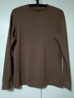 UNIQLO U ヒートテッククルーネックTシャツ（長袖） ブラウン　Sサイズ