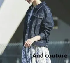【新品】アンドクチュール　バックレースアップミドル丈デニムジャケット