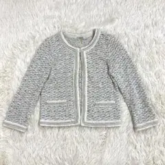 BALLSEY ノーカラージャケット　ミックスツイード　ニット　サイズ38 M