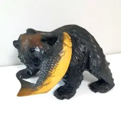 【希少★鮭の向き逆】木彫りの熊 アイヌ 北海道 民芸品 インテリア 昭