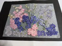 押し花千鳥草茎押し。