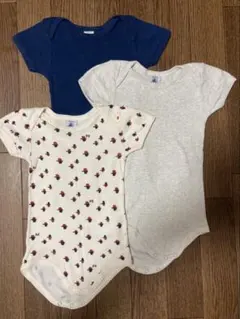 Petit Bateau プチバトー 半袖ボディ18m / 81cm 3枚セット