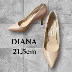 DIANA エピ 本革 ポインテッドトゥ ハイヒール ピンクベージュ 21.5のサムネイル