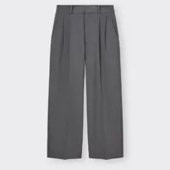 GU タックワイドパンツ（丈標準70.0cm） ダークグレー