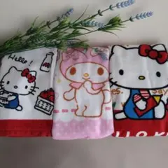 ハローキティ、マイメロディ　タオルセット