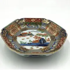【☆素敵なお品☆】【新品】有田焼幸楽窯　錦色絵山水銘々皿