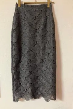 Natural Beauty Basic 総レースタイトロングスカートXSカーキ