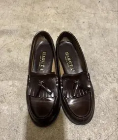 HARUTA ブラウン フリンジローファー　本革