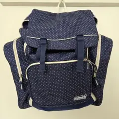 Coleman ドット柄 バックパック ネイビー　林間学校　修学旅行のサムネイル
