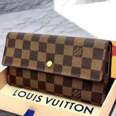 美品✨️ルイヴィトン　ダミエ　エベヌ　インターナショナル　三つ折り財布　財布