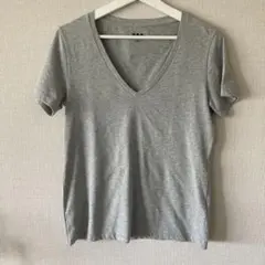 グレー Vネック Tシャツ XS