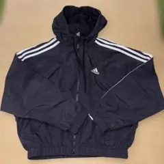 アディダス 90s/ヴィンテージ 3本ライン トラックジャケット/ブルゾン黒 M