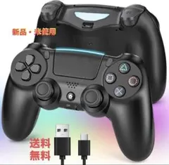 【新品未使用未開封】PS4 コントローラー ワイヤレス 黒 大容量バッテリー