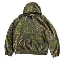 リアルツリーカモ プルオーバーパーカー スウェット フーディー ビンテージ 迷彩
