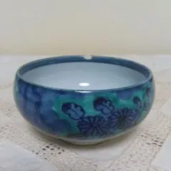 是米木窯 萬暦風花鳥図 源右衛門 手造り 菊 菓子鉢 是米木窯 萬暦風花鳥図 源右衛門 手造り 菊 菓子鉢