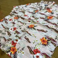 GEORGE レーヨン100% 花柄アロハ 2XL オープンカラー 開襟のサムネイル