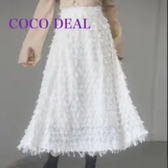 ココディールCOCODEALカットジャガードフレアスカート新品15,400円