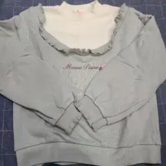 メゾピアノ　重ね着風トレーナー