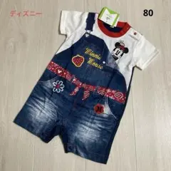 【新品】ミニー 半袖 ロンパース 80 ショートオール プレオール ディズニー
