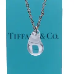 ティファニー クリスタル ティアドロップ シルバー ネックレス ET332