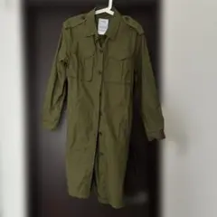 Bershka オリーブ　シャツ風トレンチコート　Mのサムネイル