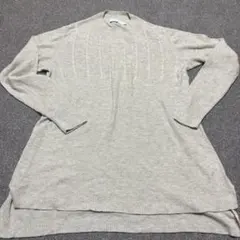 Chic Crocodile ベージュ 薄手　長袖ニット Lサイズ　レディース