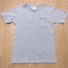 Champion T1011 ポケットTシャツ　USA製 グレー Sのサムネイル