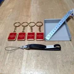 ダンヒルキーホルダー4個携帯ストラップ1個＆自販機用ダミー非売品未使用当時物のサムネイル
