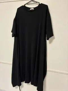 【処分SALE】ブラック ニットロングワンピース