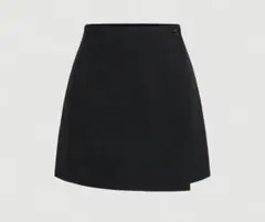 ボタン付きソリッドカラースカート