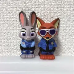 ズートピア ソフビパペットマスコット　ニック　ジュディ