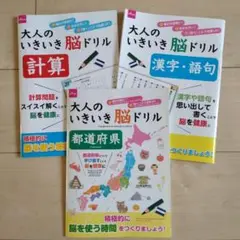 大人の生き生き脳ドリル 大人のドリル 脳トレ 計算 漢字 語句 都道府県