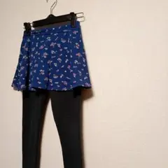 花柄スカート付きレギンス スカッツ