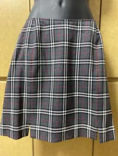 値下げ BURBERRY バーバリーブルーレーベル グレーチェック スカート M