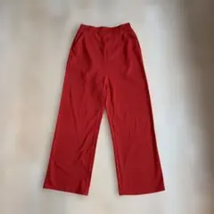 【B：MING by BEAMS】レッド ワイドパンツ イージーパンツ