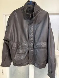 MEMBERS ONLY ダークブラウン レザージャケット M