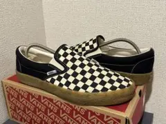 VANS チェッカー柄 スリッポン 黒