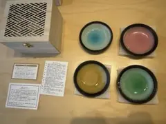 【うに様】小皿　陶器皿 4枚セット 木箱なし