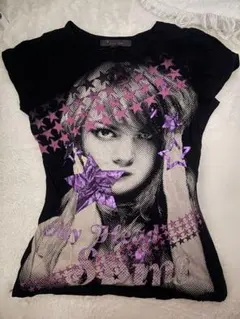 twentyone 半袖Tシャツ 黒 星柄 y2k punk カットソーのサムネイル