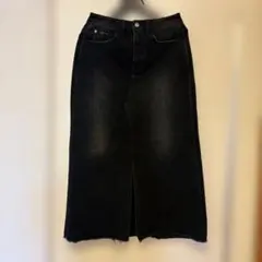 Healthy DENIM ブラックデニム ロングスカートのサムネイル