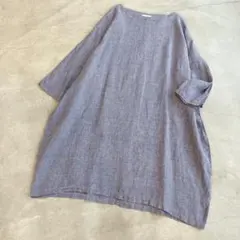 美品✨️ TEEE ティー リネン100% フリルカラーブラウス 麻 38 М 