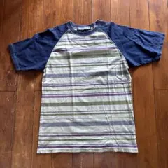 MILWORKS ラグラン Tシャツ マルチボーダー Lサイズ