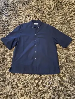 TOMORROWLAND ネイビー ボタンダウン 半袖シャツ
