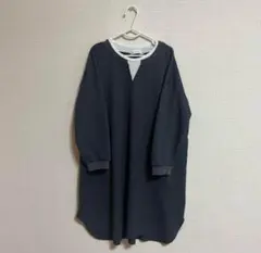 ワッフル素材　長袖チュニック　カットソー素材　120　ワールド　値下げ