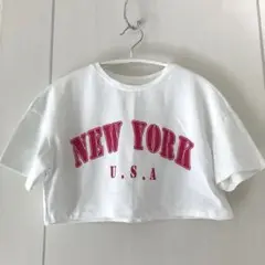 SHEIN NEW YORK U.S.A. クロップドTシャツ 11-12Y