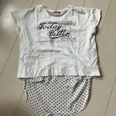 Jenni ホワイトドット裾 Tシャツ 150のサムネイル