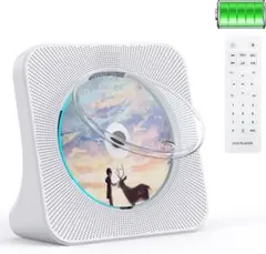 ✨新品✨CDプレーヤー 卓上 Bluetooth送受信対応 スピーカー内蔵