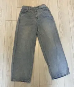 グローバルワーク　GOODデニムバギーパンツ　Lサイズ　ライトブルーデニム