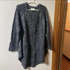 irily カーディガン グレー✖️ブラック系 ミックスニット